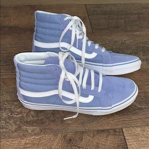 periwinkle checkered vans